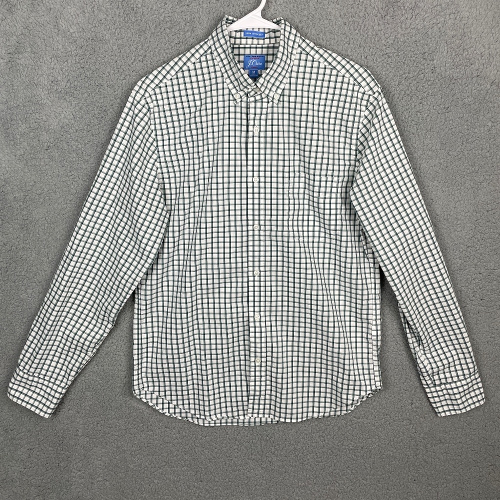 J. CREW Button Down Shirt Mens M Slim Untucked Secret Wash Lightweight Plaid